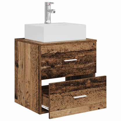 vidaXL Wall-Mounted Sink Vanity Old Wood 49.5 x 41 x 62.5 cm