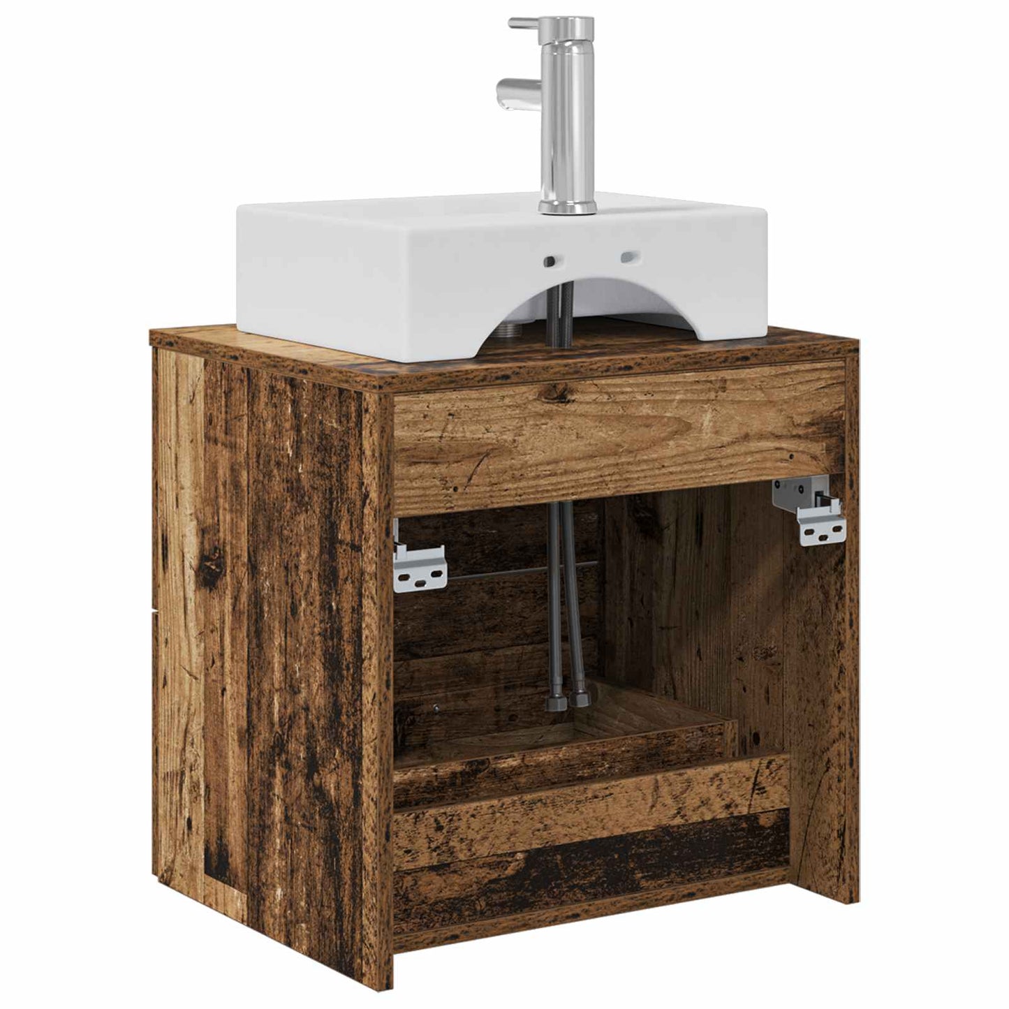 vidaXL Wall-Mounted Sink Vanity Old Wood 49.5 x 41 x 62.5 cm