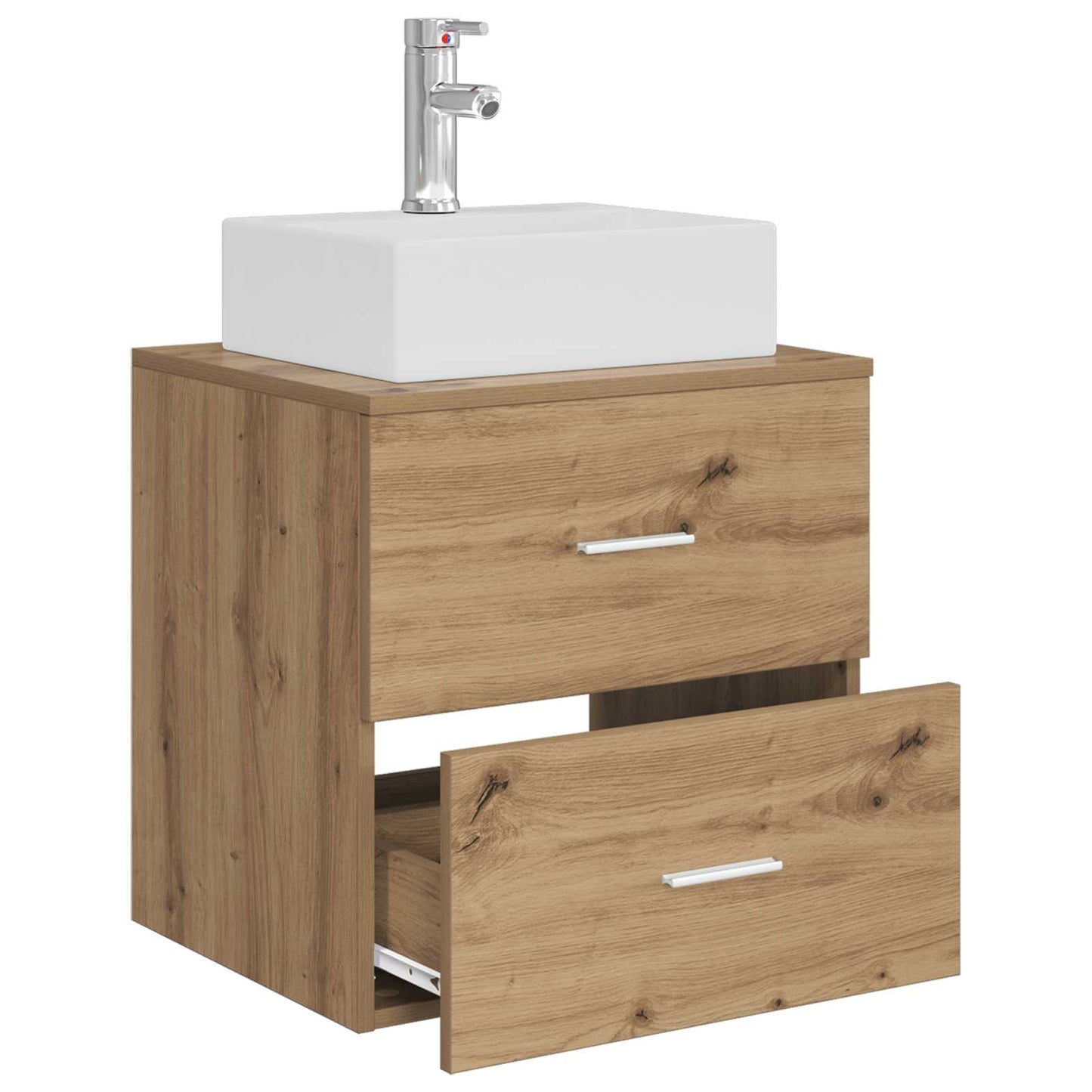vidaXL Wall-Mounted Sink Vanity Artisan Oak 49.5 x 41 x 62.5 cm