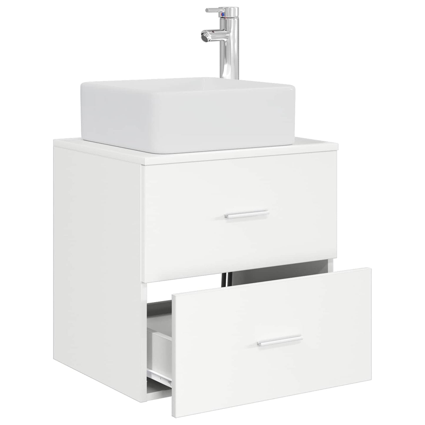 vidaXL Wall-Mounted Sink Vanity White 53 x 34.5 x 63 cm
