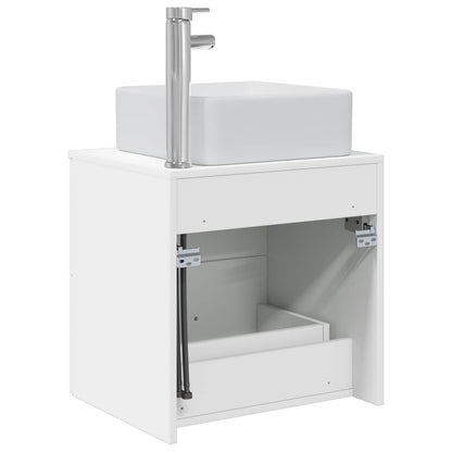 vidaXL Wall-Mounted Sink Vanity White 53 x 34.5 x 63 cm