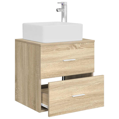 vidaXL Wall-Mounted Sink Vanity Sonoma Oak 53 x 34.5 x 63 cm