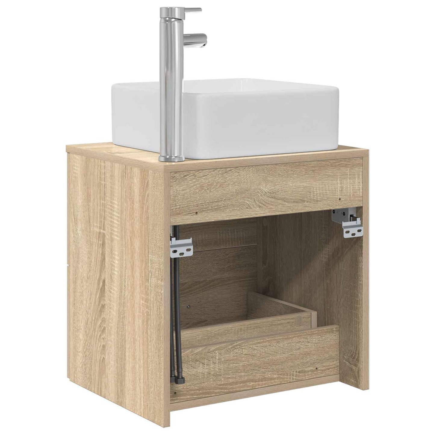vidaXL Wall-Mounted Sink Vanity Sonoma Oak 53 x 34.5 x 63 cm