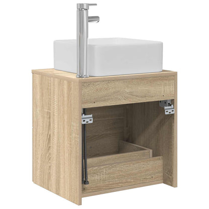 vidaXL Wall-Mounted Sink Vanity Sonoma Oak 53 x 34.5 x 63 cm