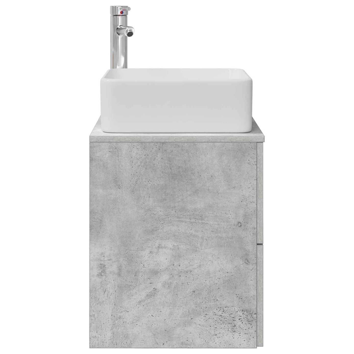 vidaXL Wall-Mounted Sink Vanity Concrete Grey 53 x 34.5 x 63 cm