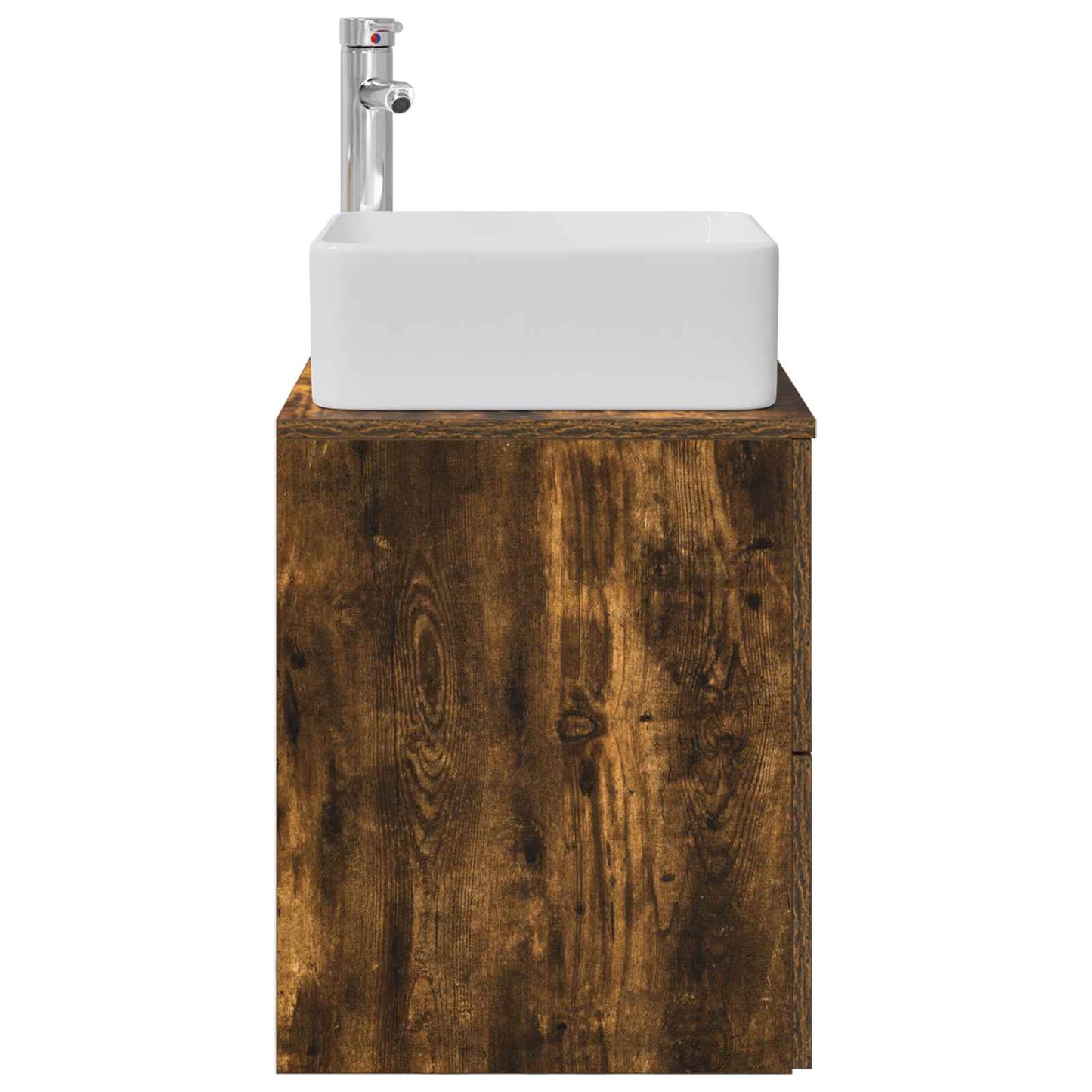 vidaXL Wall-Mounted Sink Vanity Smoked Oak 53 x 34.5 x 63 cm