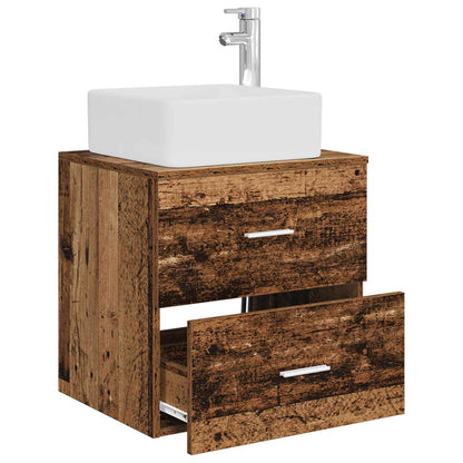 vidaXL Wall-Mounted Sink Vanity Old Wood 53 x 34.5 x 63 cm