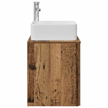 vidaXL Wall-Mounted Sink Vanity Old Wood 53 x 34.5 x 63 cm