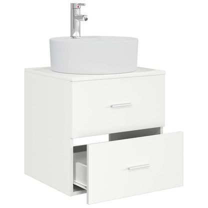 vidaXL Wall-Mounted Sink Vanity White 49.5 x 44.5 x 65 cm