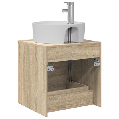vidaXL Wall-Mounted Sink Vanity Sonoma Oak 49.5 x 44.5 x 65 cm