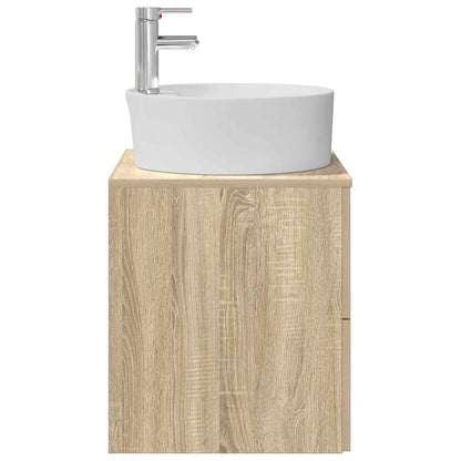 vidaXL Wall-Mounted Sink Vanity Sonoma Oak 49.5 x 44.5 x 65 cm