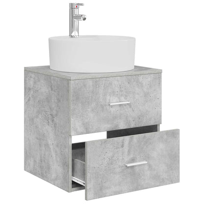 vidaXL Wall-Mounted Sink Vanity Concrete Grey 49.5 x 44.5 x 65 cm