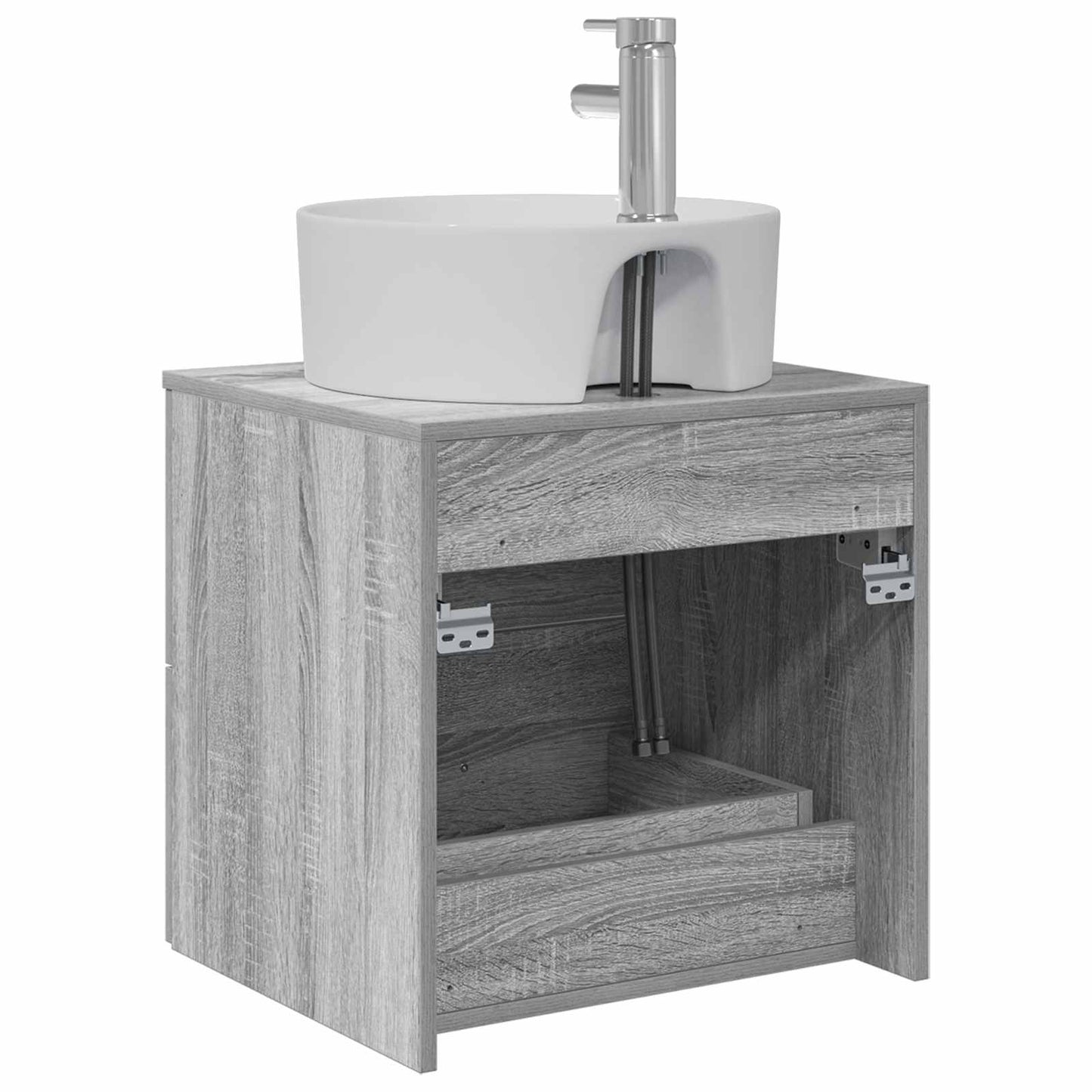 vidaXL Wall-Mounted Sink Vanity Grey Sonoma 49.5 x 44.5 x 65 cm