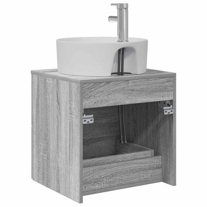 vidaXL Wall-Mounted Sink Vanity Grey Sonoma 49.5 x 44.5 x 65 cm