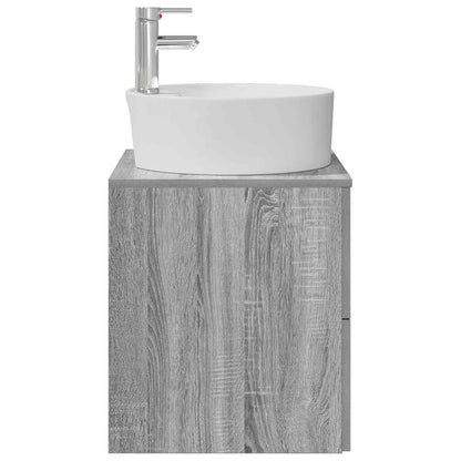 vidaXL Wall-Mounted Sink Vanity Grey Sonoma 49.5 x 44.5 x 65 cm
