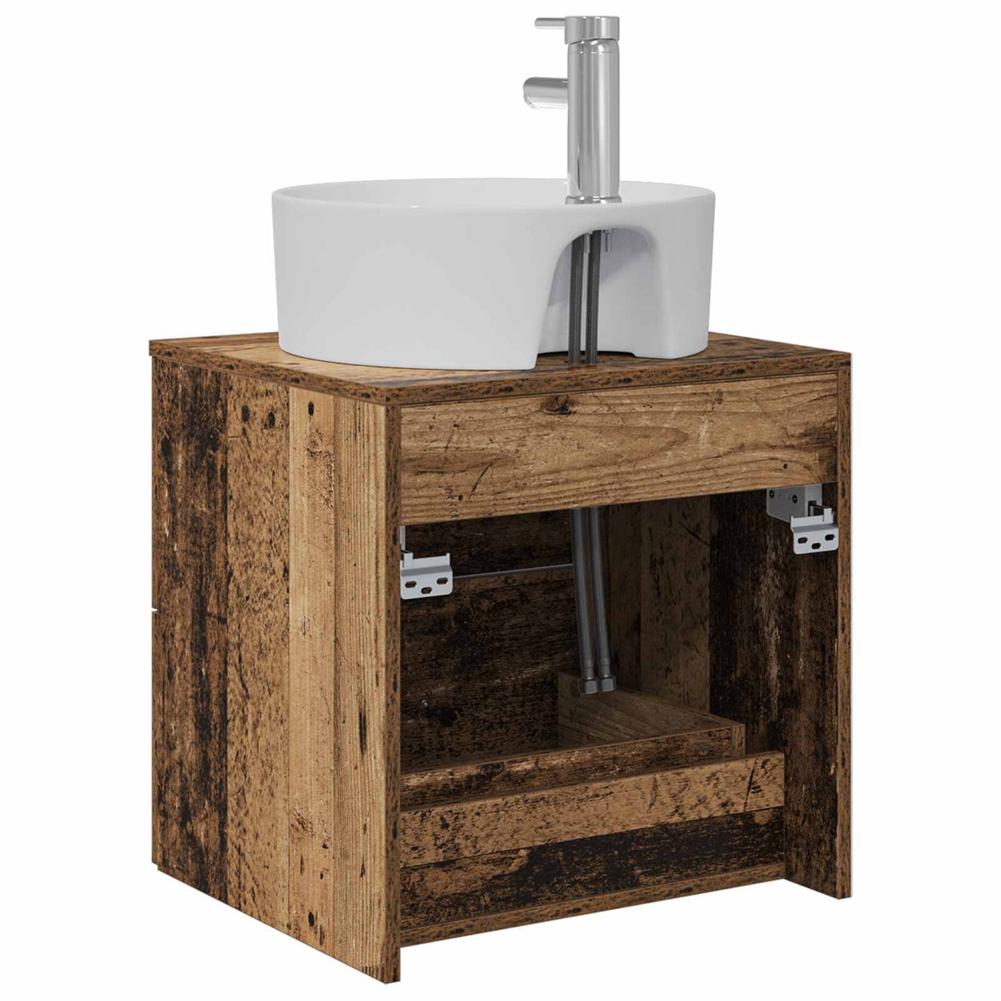 vidaXL Wall-Mounted Sink Vanity Old Wood 49.5 x 44.5 x 65 cm
