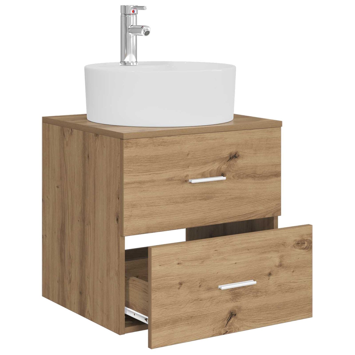 vidaXL Wall-Mounted Sink Vanity Artisan Oak 49.5 x 44.5 x 65 cm