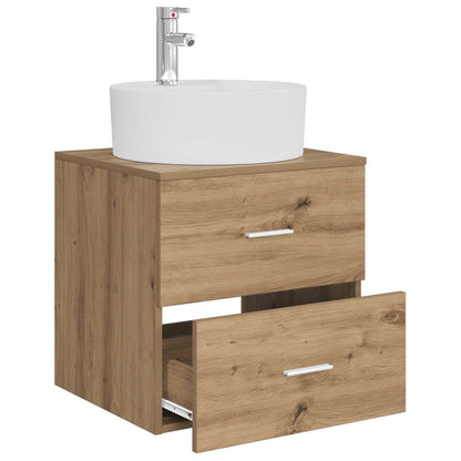 vidaXL Wall-Mounted Sink Vanity Artisan Oak 49.5 x 44.5 x 65 cm
