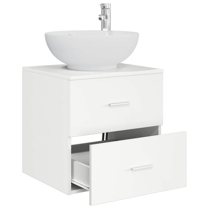vidaXL Wall-Mounted Sink Vanity White 49.5 x 44.5 x 66.5 cm