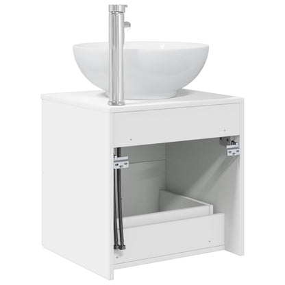 vidaXL Wall-Mounted Sink Vanity White 49.5 x 44.5 x 66.5 cm