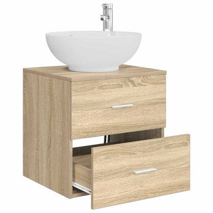 vidaXL Wall-Mounted Sink Vanity Sonoma Oak 49.5 x 44.5 x 66.5 cm