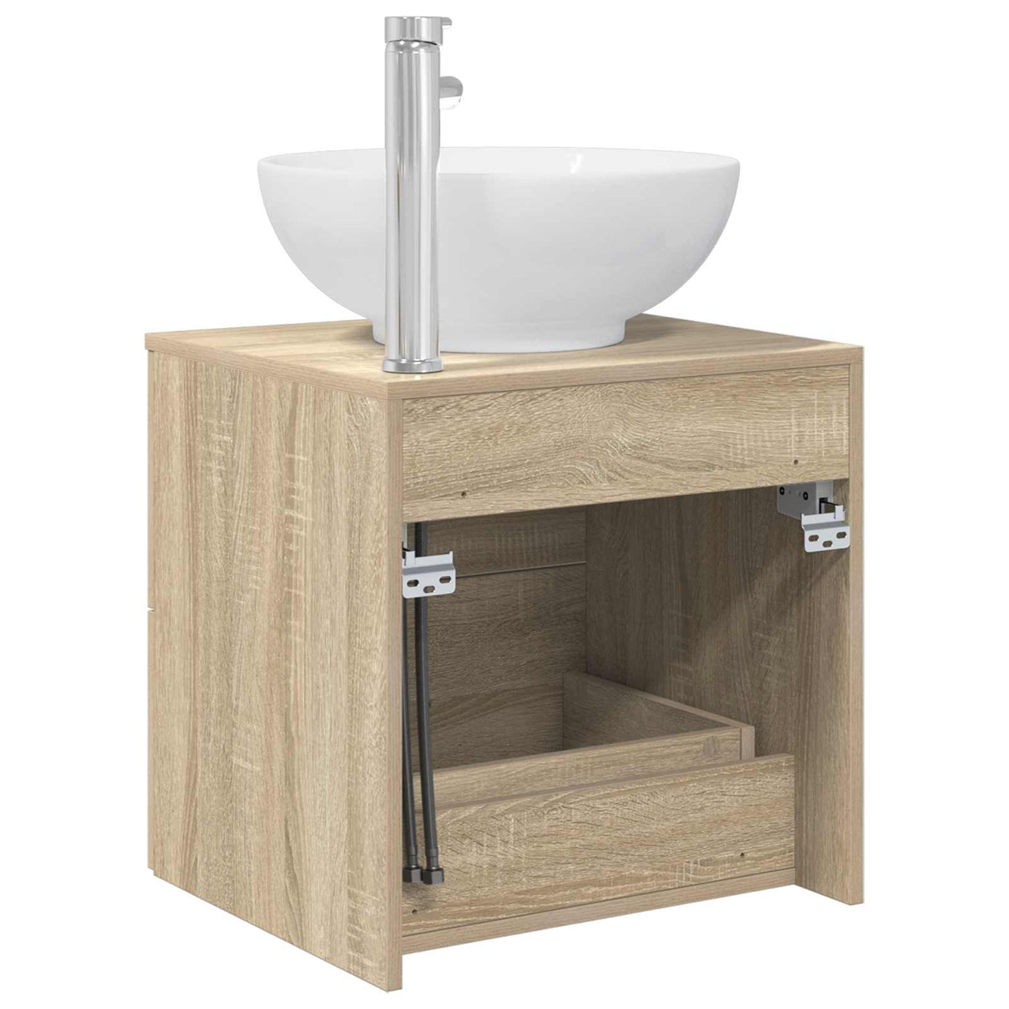 vidaXL Wall-Mounted Sink Vanity Sonoma Oak 49.5 x 44.5 x 66.5 cm