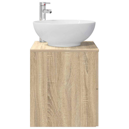 vidaXL Wall-Mounted Sink Vanity Sonoma Oak 49.5 x 44.5 x 66.5 cm