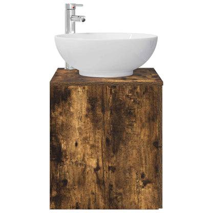 vidaXL Wall-Mounted Sink Vanity Smoked Oak 49.5 x 44.5 x 66.5 cm