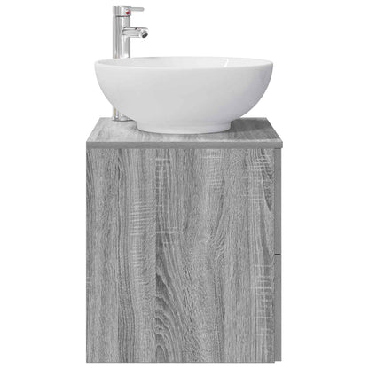 vidaXL Wall-Mounted Sink Vanity Grey Sonoma 49.5 x 44.5 x 66.5 cm