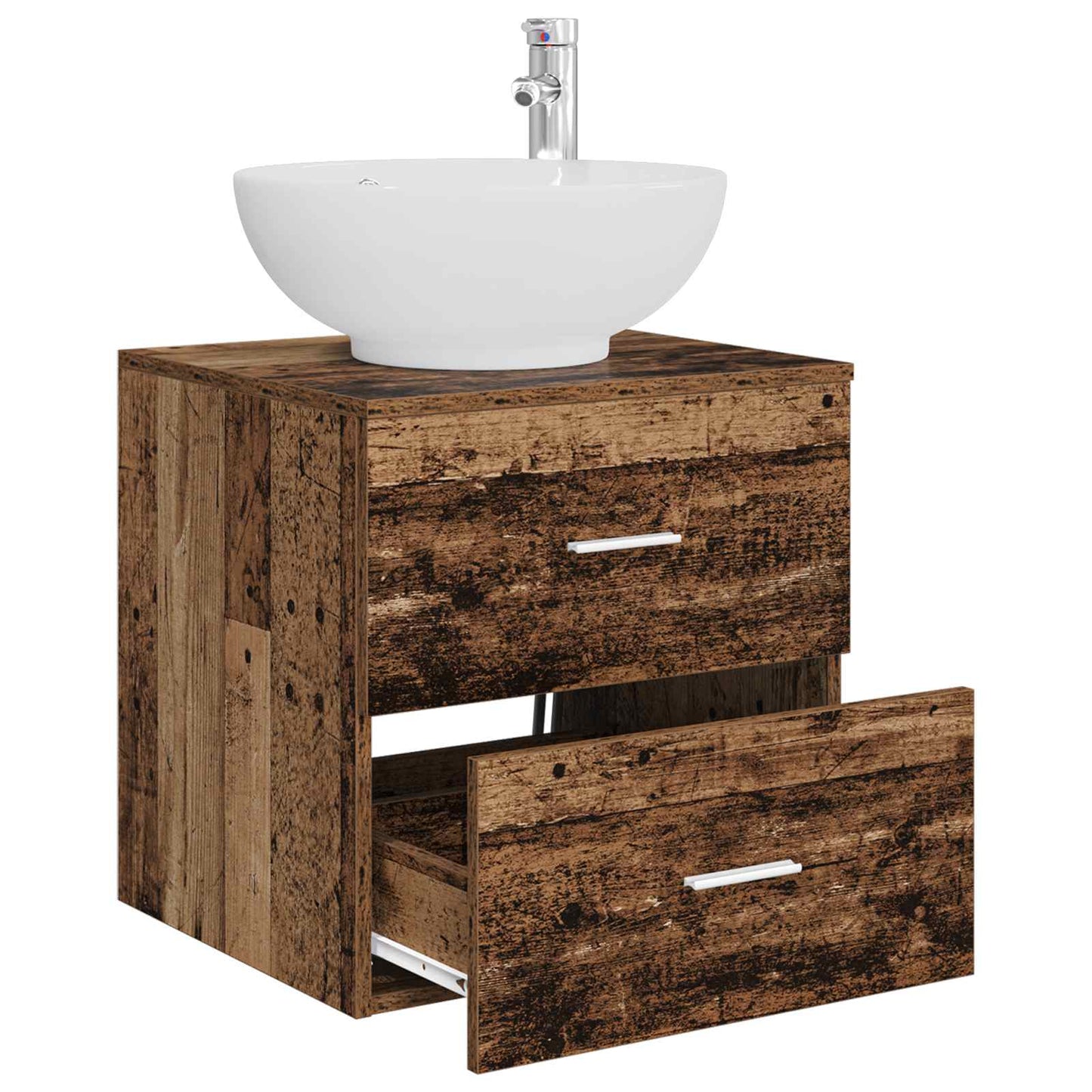 vidaXL Wall-Mounted Sink Vanity Old Wood 49.5 x 44.5 x 66.5 cm