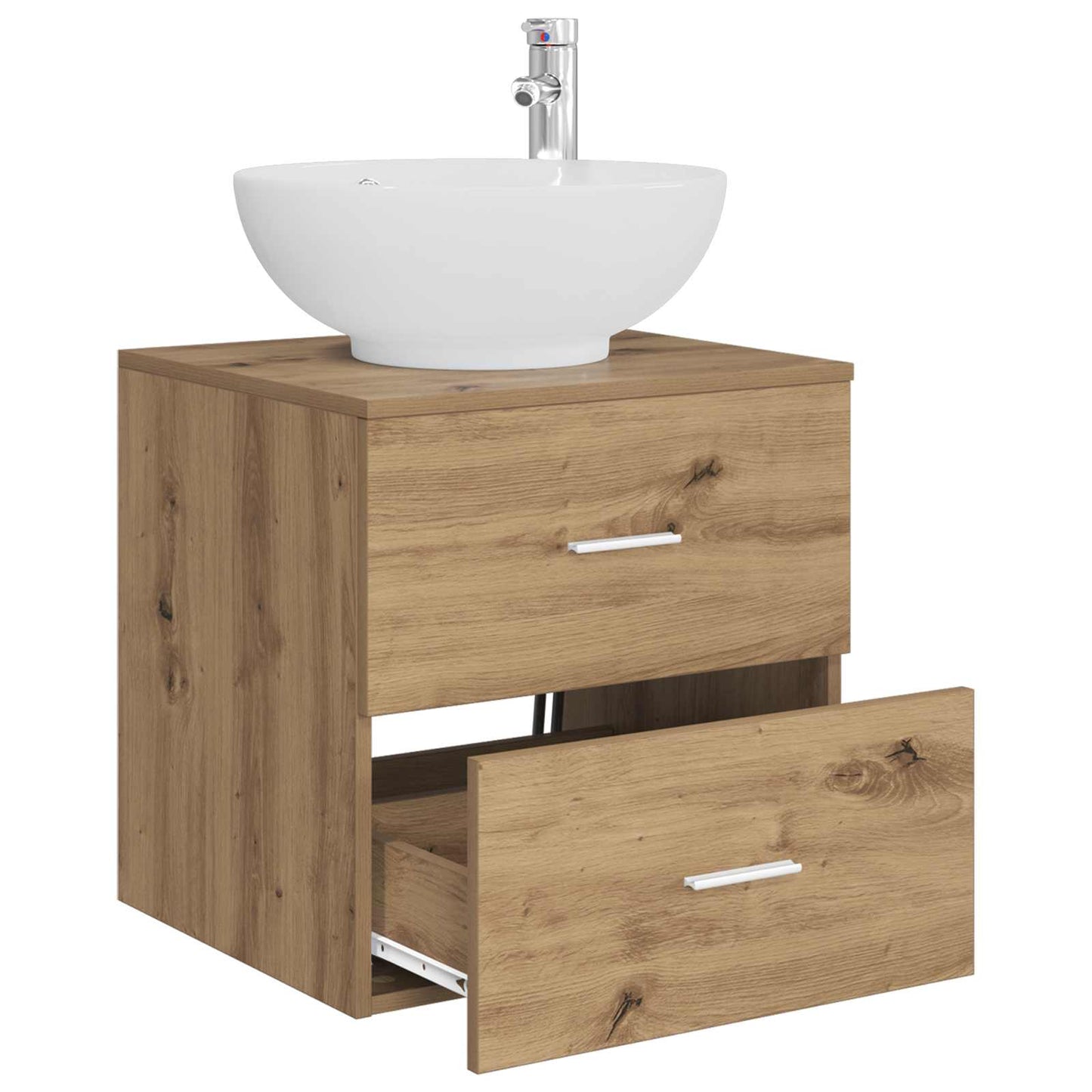 vidaXL Wall-Mounted Sink Vanity Artisan Oak 49.5 x 44.5 x 66.5 cm