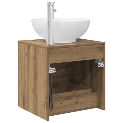 vidaXL Wall-Mounted Sink Vanity Artisan Oak 49.5 x 44.5 x 66.5 cm