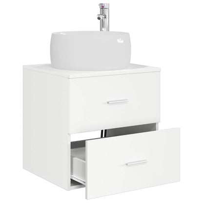 vidaXL Wall-Mounted Sink Vanity White 49.5 x 44.5 x 66 cm