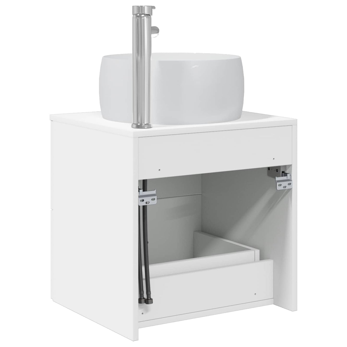 vidaXL Wall-Mounted Sink Vanity White 49.5 x 44.5 x 66 cm