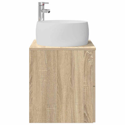 vidaXL Wall-Mounted Sink Vanity Sonoma Oak 49.5 x 44.5 x 66 cm