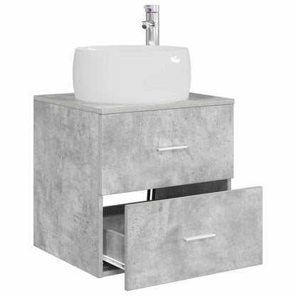 vidaXL Wall-Mounted Sink Vanity Concrete Grey 49.5 x 44.5 x 66 cm
