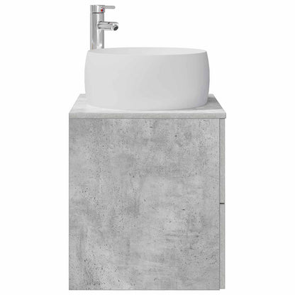 vidaXL Wall-Mounted Sink Vanity Concrete Grey 49.5 x 44.5 x 66 cm