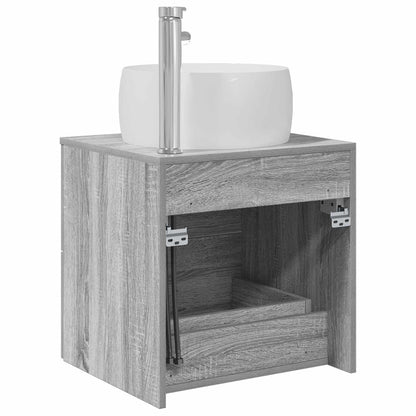 vidaXL Wall-Mounted Sink Vanity Grey Sonoma 49.5 x 44.5 x 66 cm