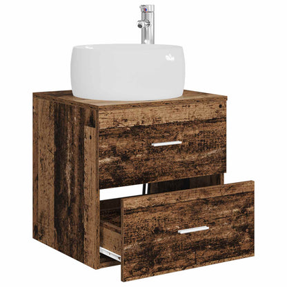 vidaXL Wall-Mounted Sink Vanity Old Wood 49.5 x 44.5 x 66 cm