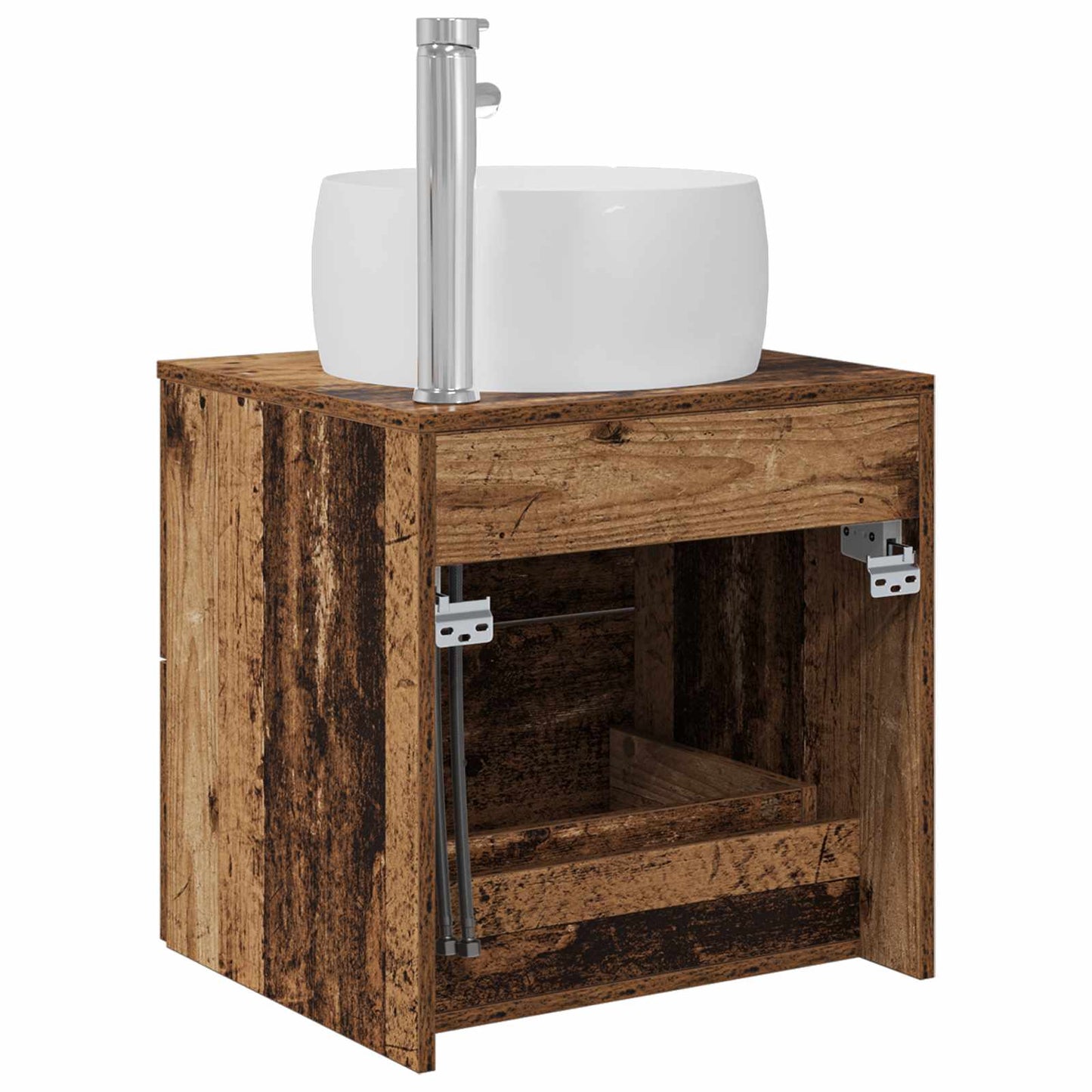 vidaXL Wall-Mounted Sink Vanity Old Wood 49.5 x 44.5 x 66 cm