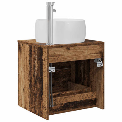 vidaXL Wall-Mounted Sink Vanity Old Wood 49.5 x 44.5 x 66 cm