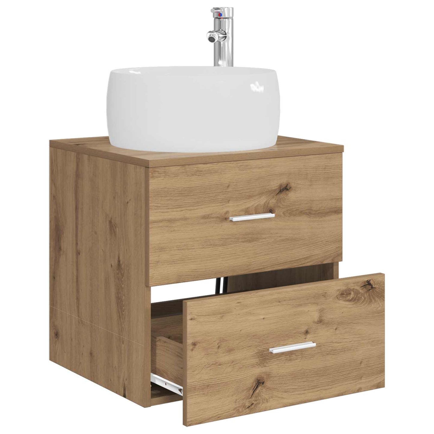 vidaXL Wall-Mounted Sink Vanity Artisan Oak 49.5 x 44.5 x 66 cm