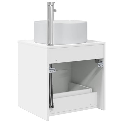 vidaXL Wall-Mounted Sink Vanity White 49.5 x 44.5 x 65.5 cm