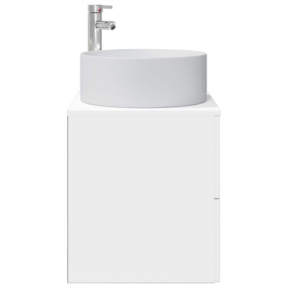 vidaXL Wall-Mounted Sink Vanity White 49.5 x 44.5 x 65.5 cm