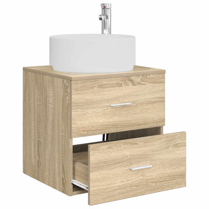vidaXL Wall-Mounted Sink Vanity Sonoma Oak 49.5 x 44.5 x 65.5 cm