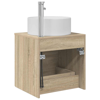 vidaXL Wall-Mounted Sink Vanity Sonoma Oak 49.5 x 44.5 x 65.5 cm