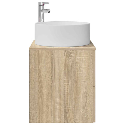 vidaXL Wall-Mounted Sink Vanity Sonoma Oak 49.5 x 44.5 x 65.5 cm