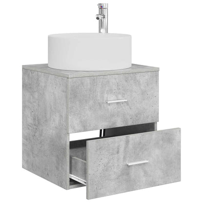 vidaXL Wall-Mounted Sink Vanity Concrete Grey 49.5 x 44.5 x 65.5 cm