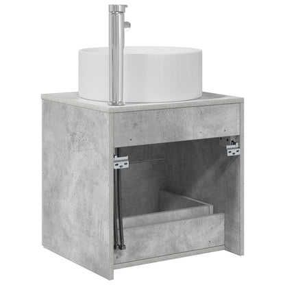 vidaXL Wall-Mounted Sink Vanity Concrete Grey 49.5 x 44.5 x 65.5 cm