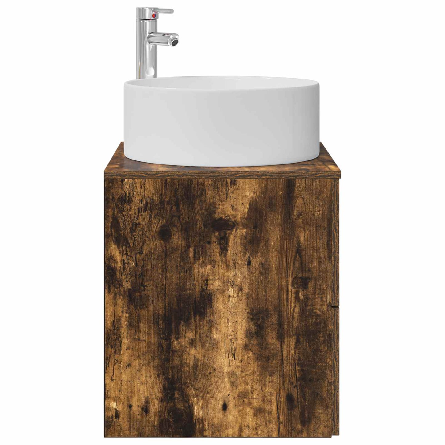 vidaXL Wall-Mounted Sink Vanity Smoked Oak 49.5 x 44.5 x 65.5 cm